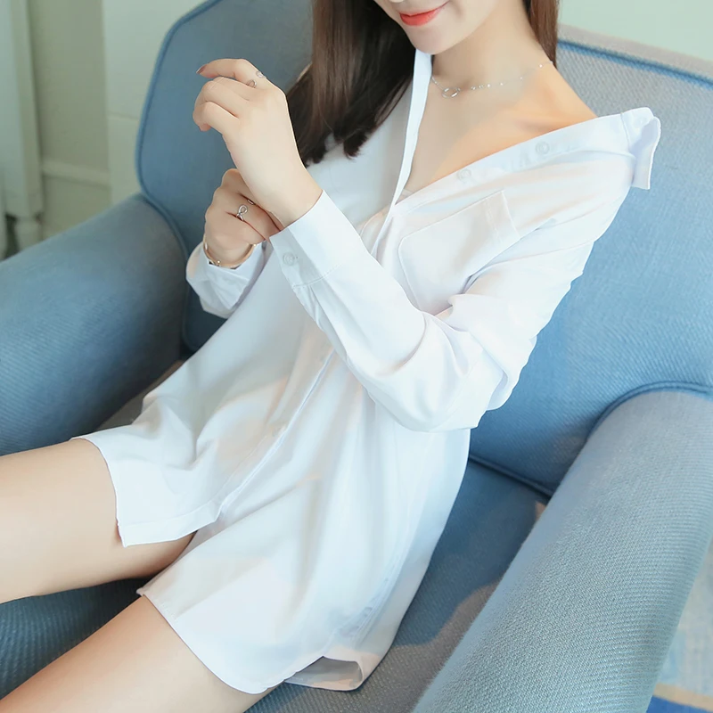 My NewIn Plus Size Women Blouse Shirt V Neck Pockets Long Sleeve White Shirts Solid Loose Casual Top Sexy Girls Overshirt
My NewIn Plus Size Women Blouse Shirt V Neck Pockets Long Sleeve White Shirts Solid Loose Casual Top Sexy Girls Overshirt