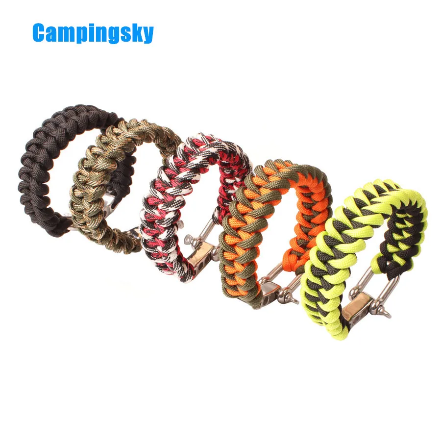 Campingsky 550 Paracord Survival Bracelet ,paracord bracelet with Stainless Steel Shackle and Adjustable Size
Campingsky 550 Paracord Survival Bracelet ,paracord bracelet with Stainless Steel Shackle and Adjustable Size