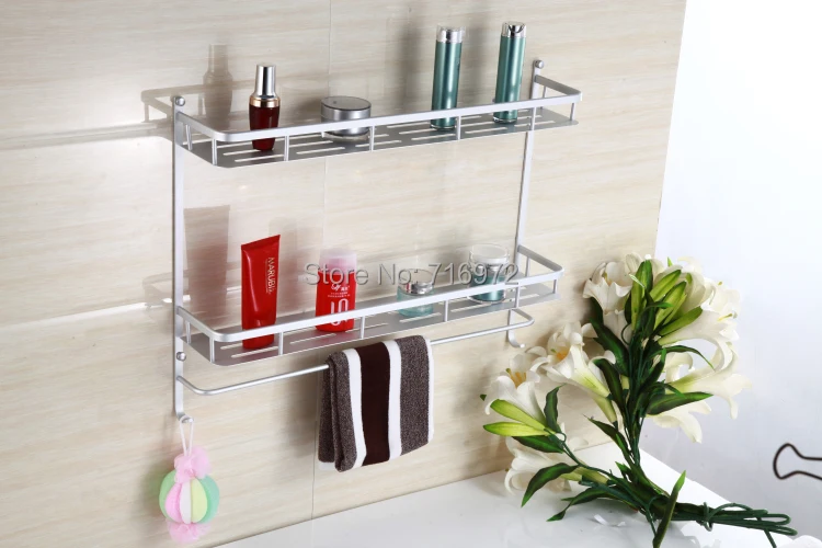 New Style Free Shipping Wall Mounted Double Layers(40cm) Bathroom Towel Holder,Bathroom Shelf,Bathroom Accessories-Wholesale8840
New Style Free Shipping Wall Mounted Double Layers(40cm) Bathroom Towel Holder,Bathroom Shelf,Bathroom Accessories-Wholesale8840