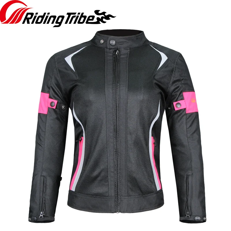 

Riding Tribe Motorcycle Woman's Jacket Summer Pants Waterproof Moto Racing Clothes Reflective Protective Clothes Armour JK-52