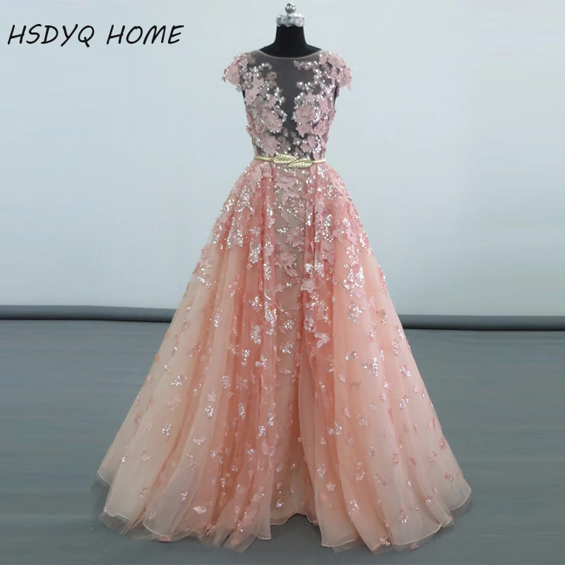 Real Photo 2016 Pink Prom dresses Appliques Sexy See Through Arabic Style Short Sleeves Evening Prom Dress Best Selling
Real Photo 2016 Pink Prom dresses Appliques Sexy See Through Arabic Style Short Sleeves Evening Prom Dress Best Selling