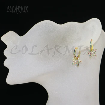 6 Pairs star shape rainbow zircon stone earring Fashion gold color earrings gift for lady fashion jewelry earrings 5653
6 Pairs star shape rainbow zircon stone earring Fashion gold color earrings gift for lady fashion jewelry earrings 5653