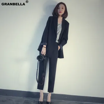 British Style Women's Casual Blazer & Pencil Pants Two Piece Suit Set Work Ladies Black Blazers Women Pants Suits 
British Style Women's Casual Blazer & Pencil Pants Two Piece Suit Set Work Ladies Black Blazers Women Pants Suits