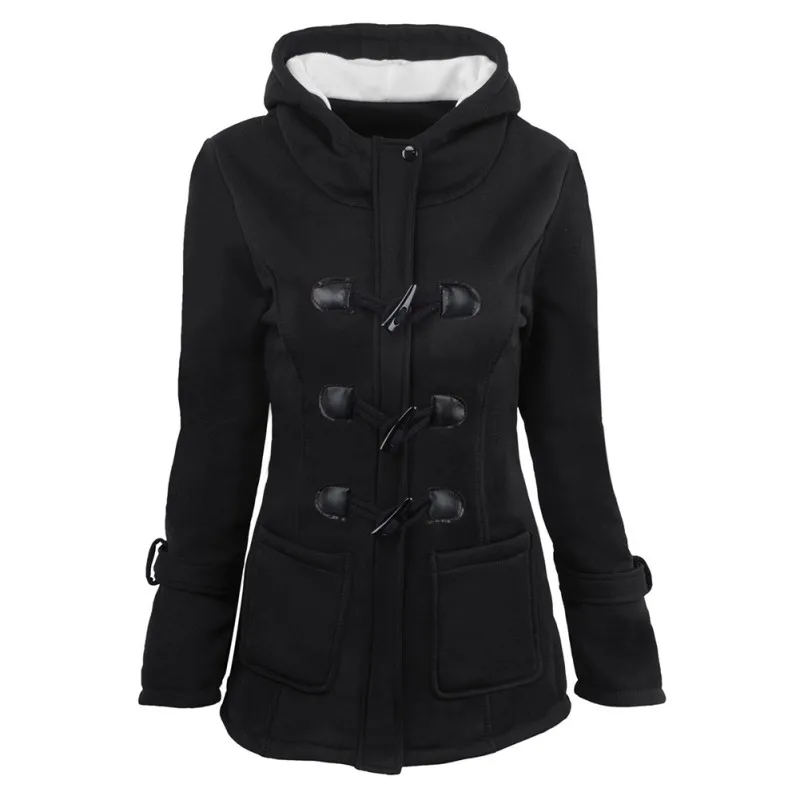 B Winter Women Horn Buckle Zipper Up Mid-length Hooded Sweatshirt Fashion Solid Color Sweatshirts Pockets Long Sleeve Hoodies
B Winter Women Horn Buckle Zipper Up Mid-length Hooded Sweatshirt Fashion Solid Color Sweatshirts Pockets Long Sleeve Hoodies