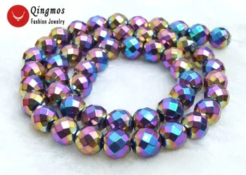 Qingmos 8mm Faceted Round Multicolor Natural Hematite Loose Beads for Jewelry Making Necklace Bracelet DIY 15" Los717
Qingmos 8mm Faceted Round Multicolor Natural Hematite Loose Beads for Jewelry Making Necklace Bracelet DIY 15" Los717