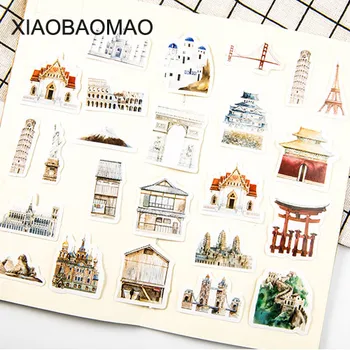 46pcs/set Travel Stickers Vintage Buildings Adhesive Stickers Decoration For Scrapbooking Diary Diy Album Label Seals
46pcs/set Travel Stickers Vintage Buildings Adhesive Stickers Decoration For Scrapbooking Diary Diy Album Label Seals