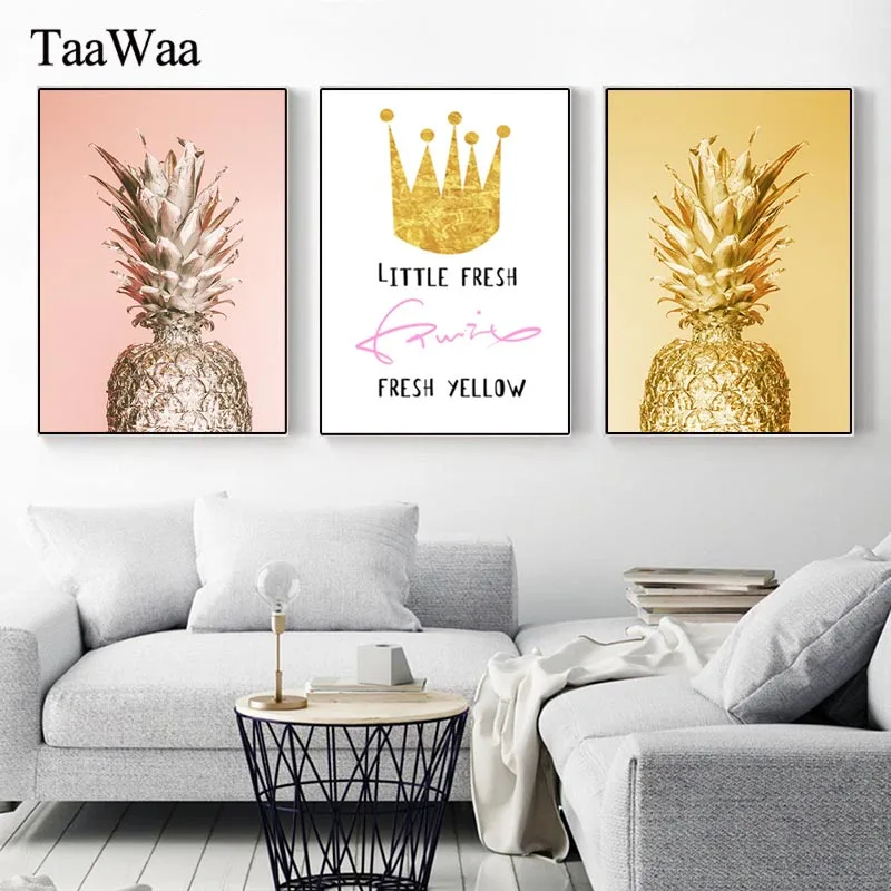 Modern Gold Yellow Pineapple Crown Canvas Wall Art Minimalism Poster and Print Nordic Modern Painting for Living Room Decoration
Modern Gold Yellow Pineapple Crown Canvas Wall Art Minimalism Poster and Print Nordic Modern Painting for Living Room Decoration