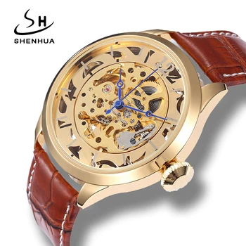 Shenhua 2018 New Luxury Gold Skeleton Mechanical Watches Big 48MM Face Power Automatic Mens Watch Clock Men relogio automatico
Shenhua 2018 New Luxury Gold Skeleton Mechanical Watches Big 48MM Face Power Automatic Mens Watch Clock Men relogio automatico