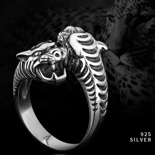 Handcrafted 100% 925 Silver Leopard Ring Vintage Solid Sterling Silver Leopard Ring Man Ring Punk Jewelry
Handcrafted 100% 925 Silver Leopard Ring Vintage Solid Sterling Silver Leopard Ring Man Ring Punk Jewelry