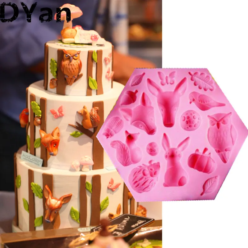 Free Shipping Animal Deer Squirrel Rabbit Pumpkin Owl Leaves Fondant Mold Silicone Fondant Cake Decorating Tools Baking A1414
Free Shipping Animal Deer Squirrel Rabbit Pumpkin Owl Leaves Fondant Mold Silicone Fondant Cake Decorating Tools Baking A1414