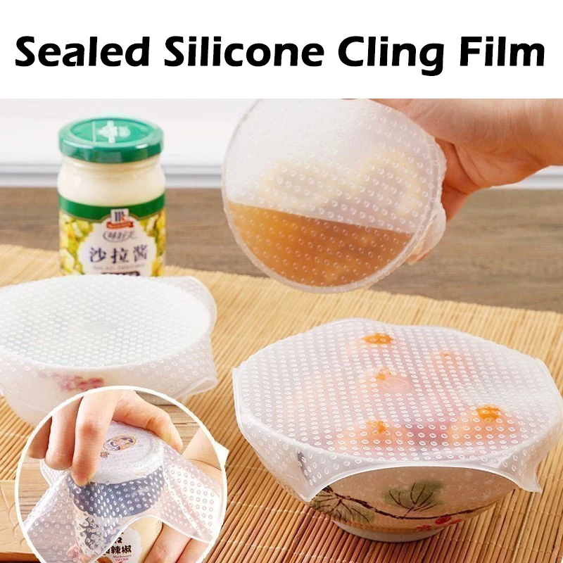 3 Size Baby Food Storage Food Grade Sealed Silicone Cling Film Solid Feeding Cover Wrap Stretch Fresh Keeping Container Lid
3 Size Baby Food Storage Food Grade Sealed Silicone Cling Film Solid Feeding Cover Wrap Stretch Fresh Keeping Container Lid