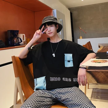 2019 Summer New Tide Male Japanese Youth Small Fresh EmbroideryRound Neck Tooling LargePocket KoreanShort-sleeved Casual T-shirt
2019 Summer New Tide Male Japanese Youth Small Fresh EmbroideryRound Neck Tooling LargePocket KoreanShort-sleeved Casual T-shirt