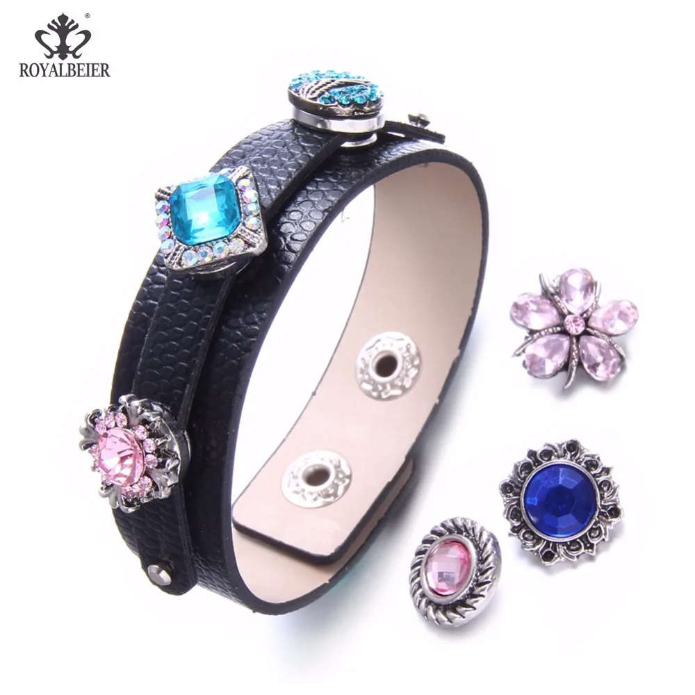 Royalbeier 1PC Leather Bracelets&Bangles Fashion 12MM Snap Button Bracelet For Male and Female Buckle Punk Jewelry Clasp Jewelry 
Royalbeier 1PC Leather Bracelets&Bangles Fashion 12MM Snap Button Bracelet For Male and Female Buckle Punk Jewelry Clasp Jewelry