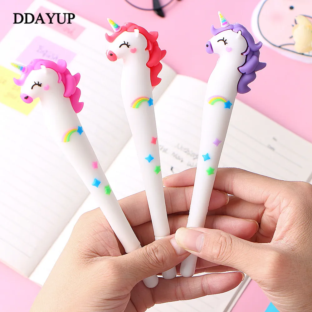 Cute Unicorn Gel Pen 0.5mm Kawaii Multi Shape Silica Gel Plastic Pen for Kids Girls Gifts Office School Supplies Stationery
Cute Unicorn Gel Pen 0.5mm Kawaii Multi Shape Silica Gel Plastic Pen for Kids Girls Gifts Office School Supplies Stationery