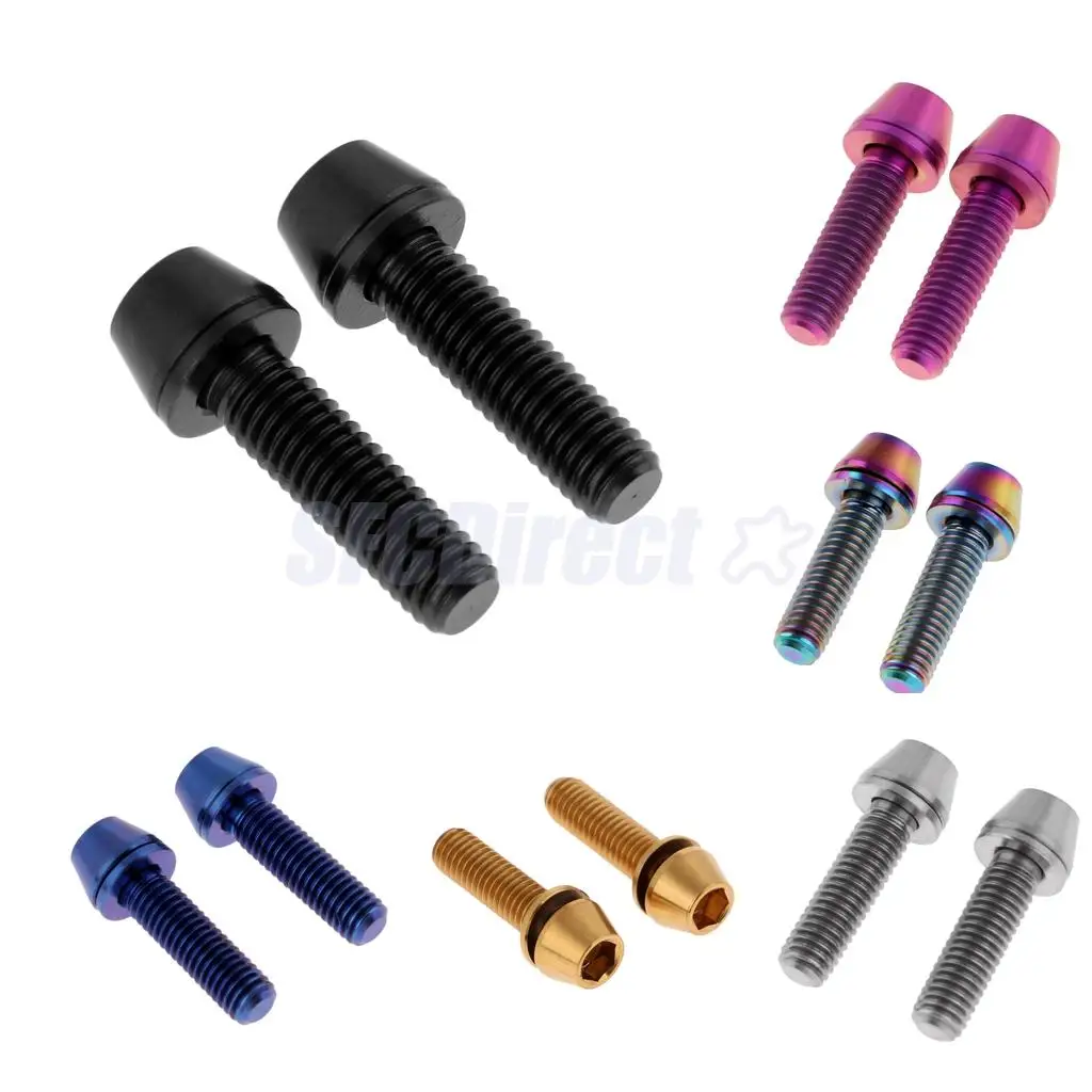 2 Pieces High Strength Titanium Alloy M5x16 M5x18 M5x20mm Cycling Bicycle Mountain Bike Bolts Tapered Head Screw + Washer Gasket
2 Pieces High Strength Titanium Alloy M5x16 M5x18 M5x20mm Cycling Bicycle Mountain Bike Bolts Tapered Head Screw + Washer Gasket