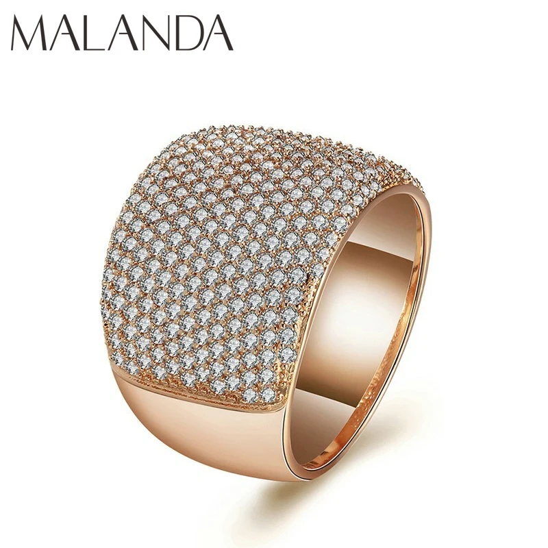 Malanda Brand Design New Luxury Gold Color Rings Top Zircon Rings For Women Exaggerate Female Weddings Party Rings Jewelry Gift
Malanda Brand Design New Luxury Gold Color Rings Top Zircon Rings For Women Exaggerate Female Weddings Party Rings Jewelry Gift