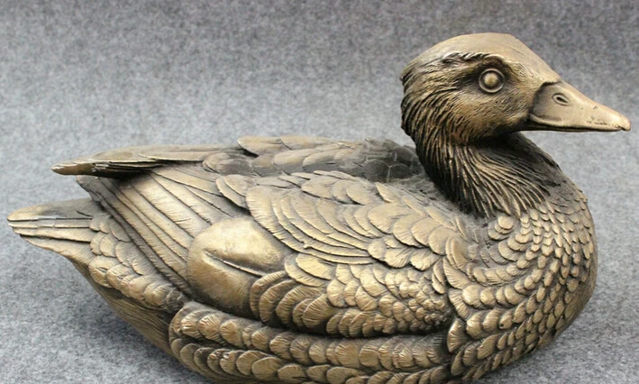 S4913 12" Folk Chinese Bronze Art Decoration FengShui Duck Quacker Statue Animals D0318
S4913 12" Folk Chinese Bronze Art Decoration FengShui Duck Quacker Statue Animals D0318
