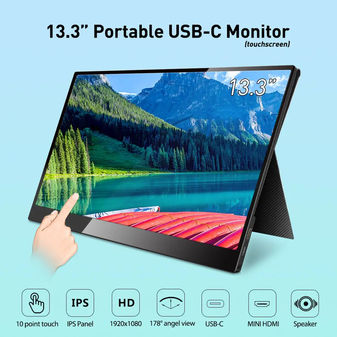 Elecrow 13.3 Inch Portable USB-C Monitor HDMI Touchscreen LCD Display 1920*1080P 9MM IPS Panel Screen for Raspberry Pi
Elecrow 13.3 Inch Portable USB-C Monitor HDMI Touchscreen LCD Display 1920*1080P 9MM IPS Panel Screen for Raspberry Pi