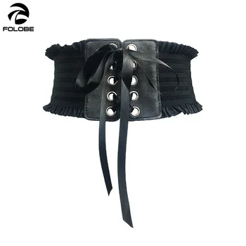 Women Cummerbunds Punk Wide Ruffle Corset 62cm Lace Up Elastic Waistband 3 Colors Leather Dress Belt Goth
Women Cummerbunds Punk Wide Ruffle Corset 62cm Lace Up Elastic Waistband 3 Colors Leather Dress Belt Goth