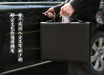 A4 zipper leather file folder document bag briefcase with handle calculator ring binder handbag business office conference W026
A4 zipper leather file folder document bag briefcase with handle calculator ring binder handbag business office conference W026