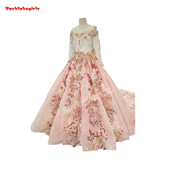 Backlakegirls Vintage Appliqued Satin Wedding Dress Long Sleeve Pearls Beaded Gold Thread Embroidery 2018 Hot Salebridal Gowns
Backlakegirls Vintage Appliqued Satin Wedding Dress Long Sleeve Pearls Beaded Gold Thread Embroidery 2018 Hot Salebridal Gowns