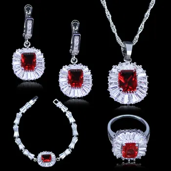 L&B AAA+ Quality Roma Royal Square Simple Style Red Created Garnet White Zirconia Silver Color Jewelry Sets For Women Present
L&B AAA+ Quality Roma Royal Square Simple Style Red Created Garnet White Zirconia Silver Color Jewelry Sets For Women Present