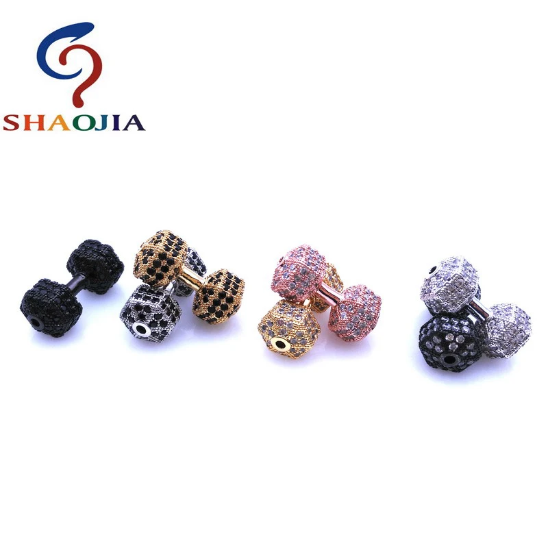 SHAOJIA Dumbbell Brass Micro Pave Cubic Zirconia Beads, Copper Charms for Jewelry Bracelet DIY Making Spacer Bead 21.7*10 MM
SHAOJIA Dumbbell Brass Micro Pave Cubic Zirconia Beads, Copper Charms for Jewelry Bracelet DIY Making Spacer Bead 21.7*10 MM
