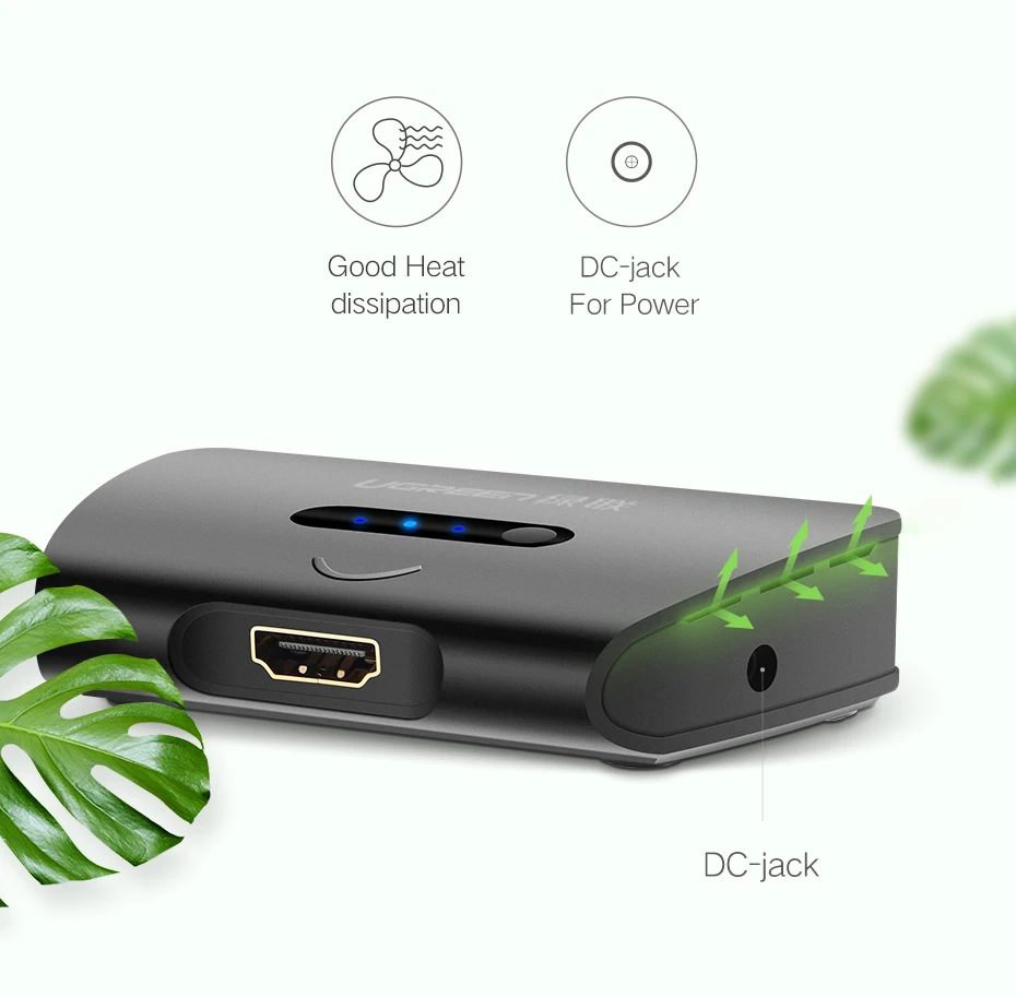 Ugreen 3 Port HDMI Switch Switcher HDMI Sp