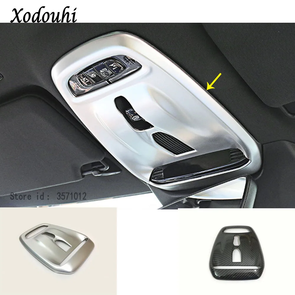 For Volvo Xc60 2018 2019 2020 2021 Car Body Styling Abs Silver/Carbon Fibre Cover Head Read Front Reading Light Lamp Trim Part | Автомобили