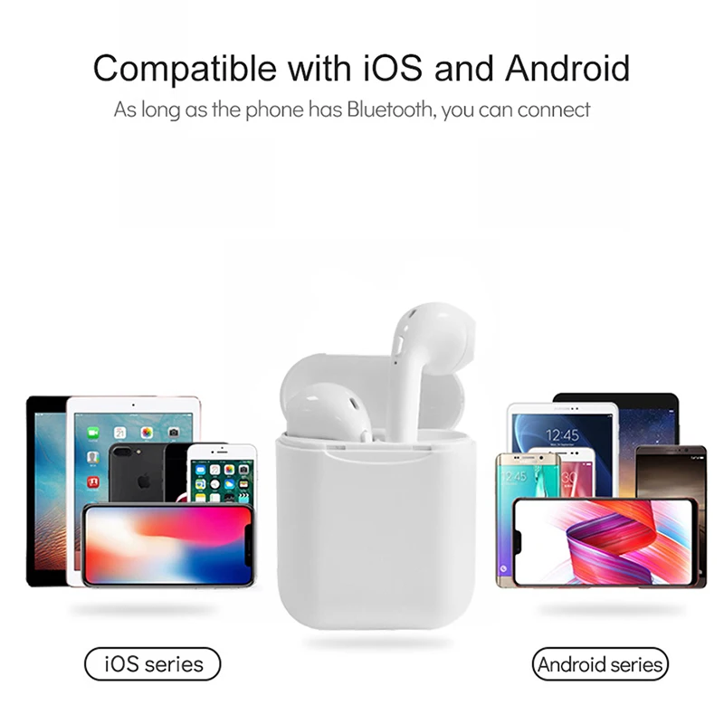 Wireless Earpiece Bluetooth Earphones I7 i7s TWS sport Earbuds With Mic For smart Phone iPhone Xiaomi Samsung Huawei LG Air Pods (6)