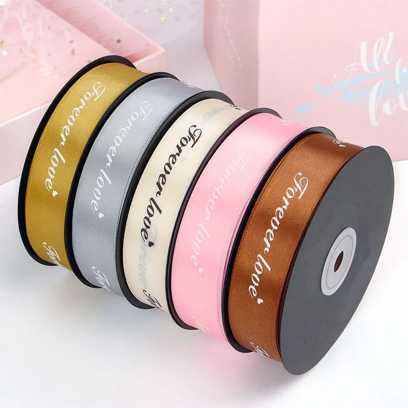 25MM Forever Love Polyester Ribbon DIY Bow Craft Ribbons Card Gifts Wrapping Flowers, floral,decoration baking grosgrain ribbons
25MM Forever Love Polyester Ribbon DIY Bow Craft Ribbons Card Gifts Wrapping Flowers, floral,decoration baking grosgrain ribbons