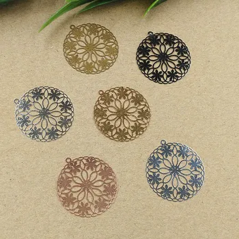 25mm Vintage Filigree Circle Flower Wraps Metal Links European Charms Hair Clasp Bu Yao Accessories DIY Findings Multi-Color
25mm Vintage Filigree Circle Flower Wraps Metal Links European Charms Hair Clasp Bu Yao Accessories DIY Findings Multi-Color