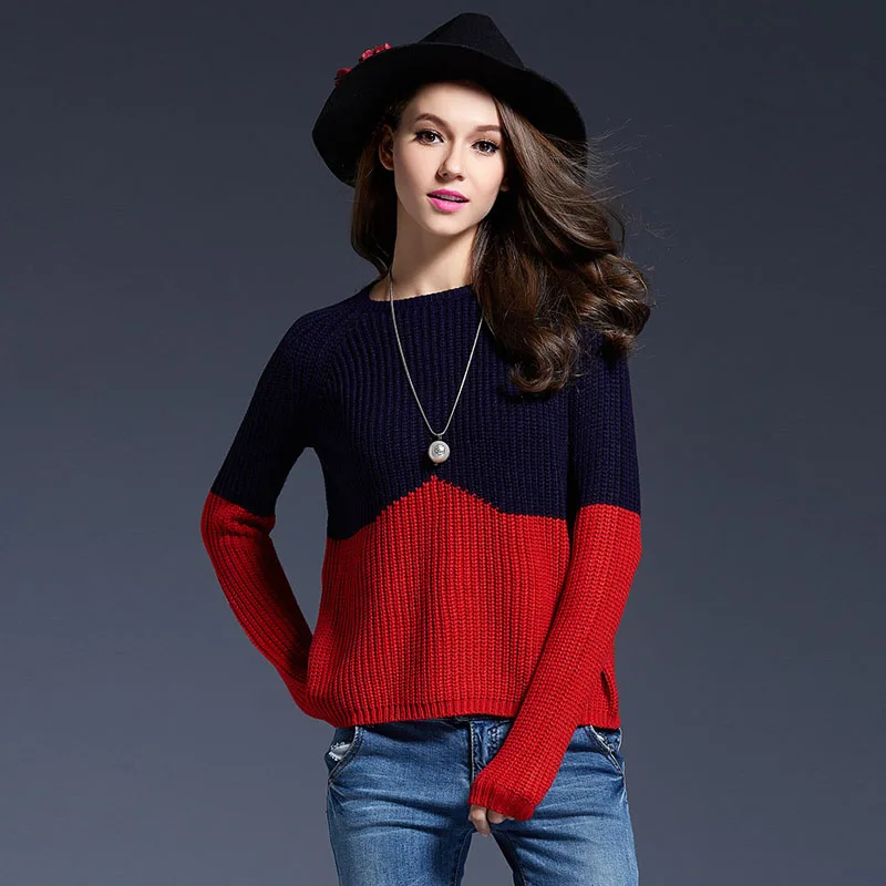 2019 New Long Sleeve Bottom Knitted Sweaters eBay Hot Selling Euro-American Wind Collision Splicing Woman's Sweaters
2019 New Long Sleeve Bottom Knitted Sweaters eBay Hot Selling Euro-American Wind Collision Splicing Woman's Sweaters