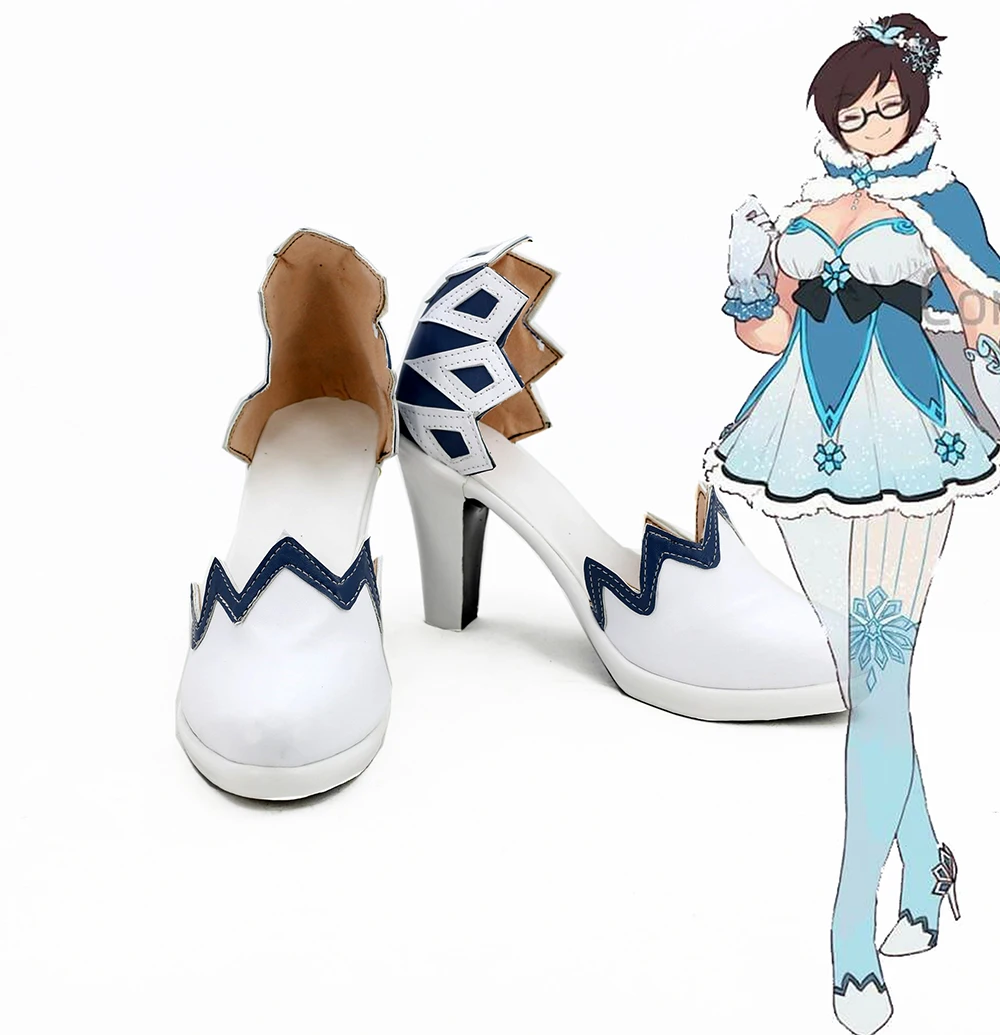 Обувь OW Mei для косплея, популярная игра OW Magic Girl Mei, белые туфли для косплея, ботинки на высоком каблуке, изготовленные на заказ
Обувь OW Mei для косплея, популярная игра OW Magic Girl Mei, белые туфли для косплея, ботинки на высоком каблуке, изготовленные на заказ