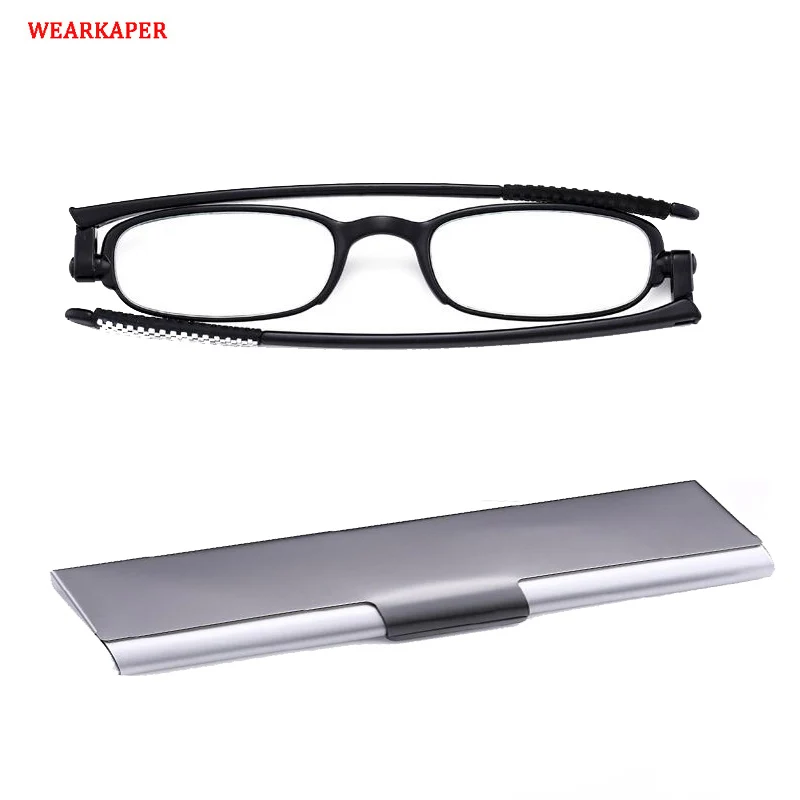 WEARKAPER Ultra Light 360 Degree Rotation Folding Reading Glasses Men Women Slim Frame Foldable Presbyopic Eyeglass +1.0 to+4.0
WEARKAPER Ultra Light 360 Degree Rotation Folding Reading Glasses Men Women Slim Frame Foldable Presbyopic Eyeglass +1.0 to+4.0