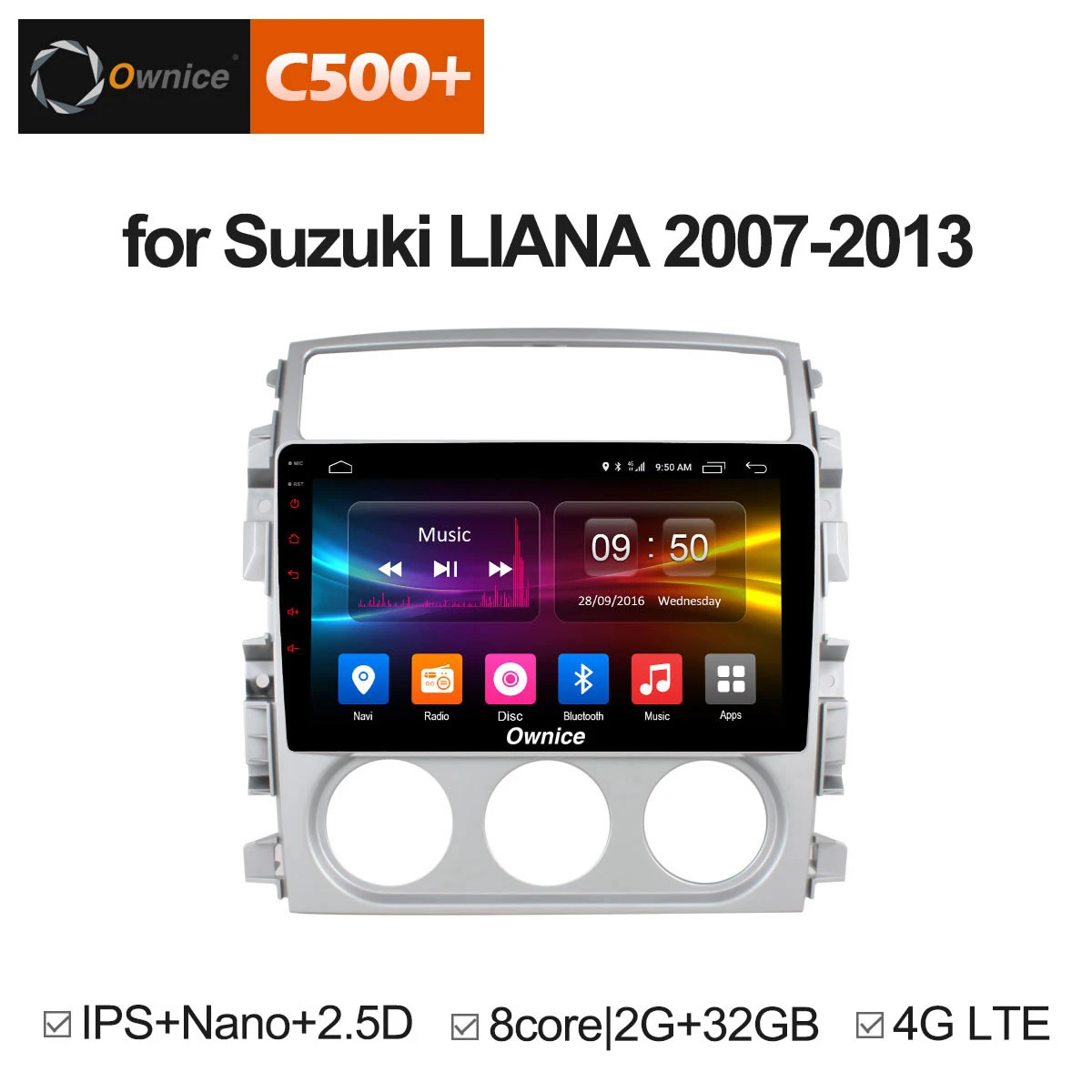 Ownice C500+ G10 Octa Core 2G+32G Android 8.1 Car dvd Stereo player for Suzuki Liana 2007 - 2013 radio Head Unit DAB+ 4G SIM
Ownice C500+ G10 Octa Core 2G+32G Android 8.1 Car dvd Stereo player for Suzuki Liana 2007 - 2013 radio Head Unit DAB+ 4G SIM