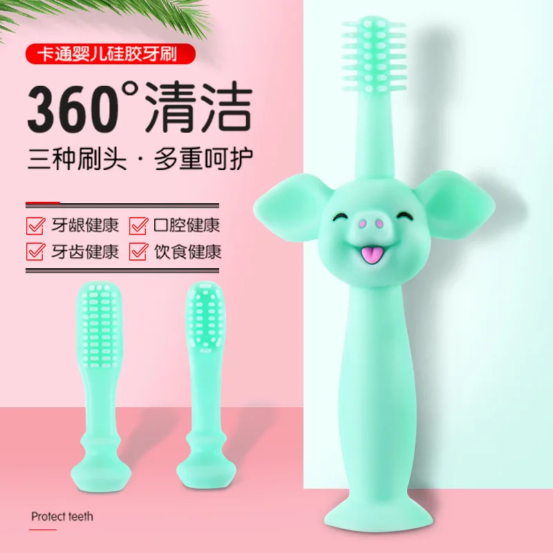 1PC Kids Soft silicone baby toothbrush Baby Children Dental Oral Care Tooth Brush Tool Baby kid Animals tooth brush baby items
1PC Kids Soft silicone baby toothbrush Baby Children Dental Oral Care Tooth Brush Tool Baby kid Animals tooth brush baby items