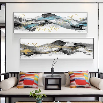 New chinese style Mountains golden blue banners Canvas painting poster n prints Bedside Wall Art Posters For Living Room Bedroom
New chinese style Mountains golden blue banners Canvas painting poster n prints Bedside Wall Art Posters For Living Room Bedroom