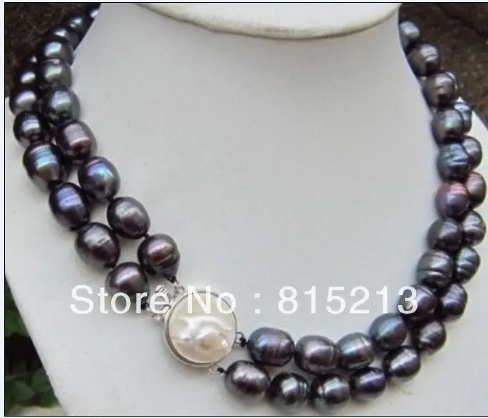 ddh00448 Double strands natural 11-13mm tahitian black pearl necklace 17.5"18.5''nice clasp
ddh00448 Double strands natural 11-13mm tahitian black pearl necklace 17.5"18.5''nice clasp