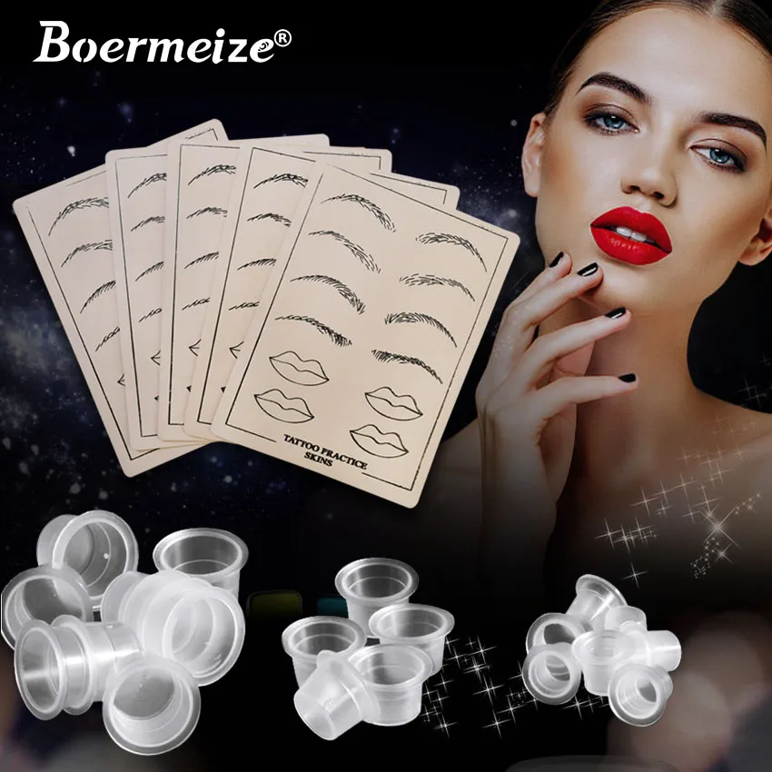 Tattoo Practice Skin 5Pcs Kit with 300Pcs Plastic Ink Cups Eyebrow Lip Permanent Makeup Mciroblading for Artists Beginners
Tattoo Practice Skin 5Pcs Kit with 300Pcs Plastic Ink Cups Eyebrow Lip Permanent Makeup Mciroblading for Artists Beginners