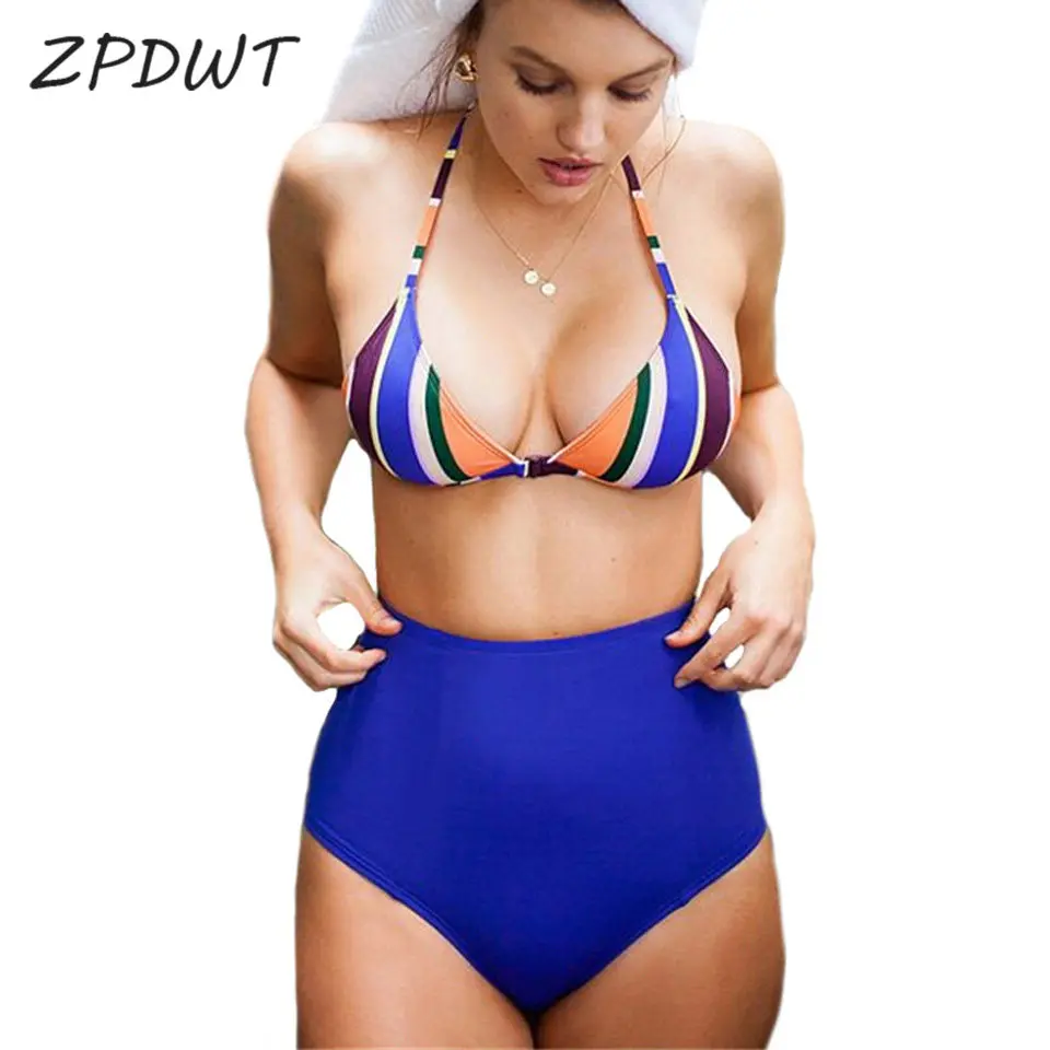 ZPDWT Striped Bikini Set High Waist Blue Swimsuit Sexy Maillot Triangle Bikini Bandage Tie Back Swimwear Female Summer Beachwear
ZPDWT Striped Bikini Set High Waist Blue Swimsuit Sexy Maillot Triangle Bikini Bandage Tie Back Swimwear Female Summer Beachwear