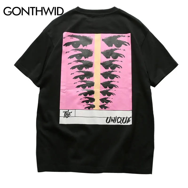 GONTHWID Eyes Printed T Shirts Streetwear 2019 Hip Hop Mens Hipster Tees Tshirts Male Fashion Casual Loose Short Sleeve Tops
GONTHWID Eyes Printed T Shirts Streetwear 2019 Hip Hop Mens Hipster Tees Tshirts Male Fashion Casual Loose Short Sleeve Tops