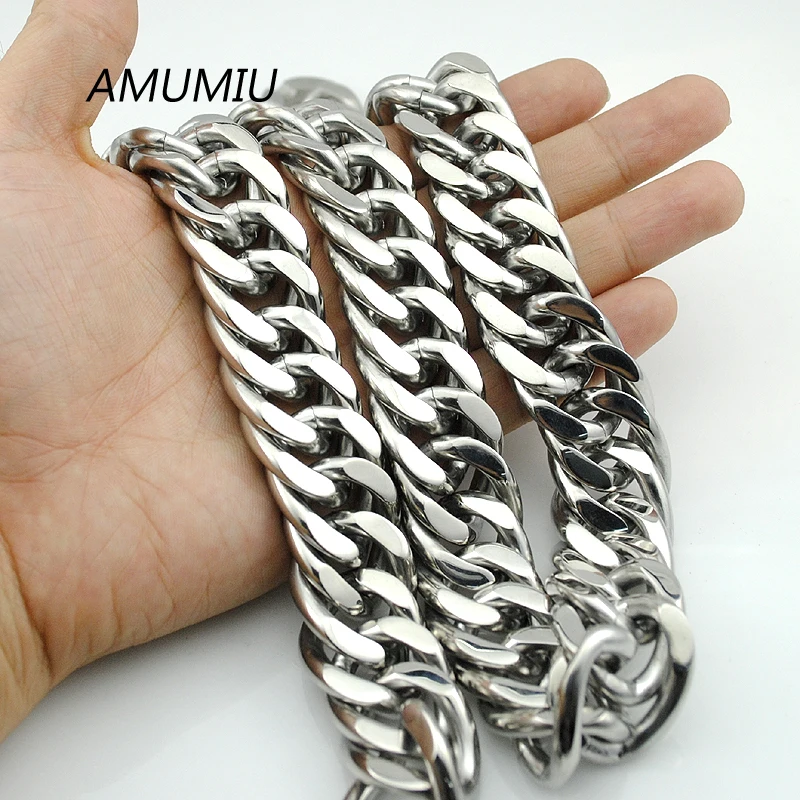 AMUMIU 22mm Width BIG Heavy Top Quality 60cm Necklace 22cm Bracelet Sets Stainless Steel Chains Link For Men Wholesale HZTZ080
AMUMIU 22mm Width BIG Heavy Top Quality 60cm Necklace 22cm Bracelet Sets Stainless Steel Chains Link For Men Wholesale HZTZ080