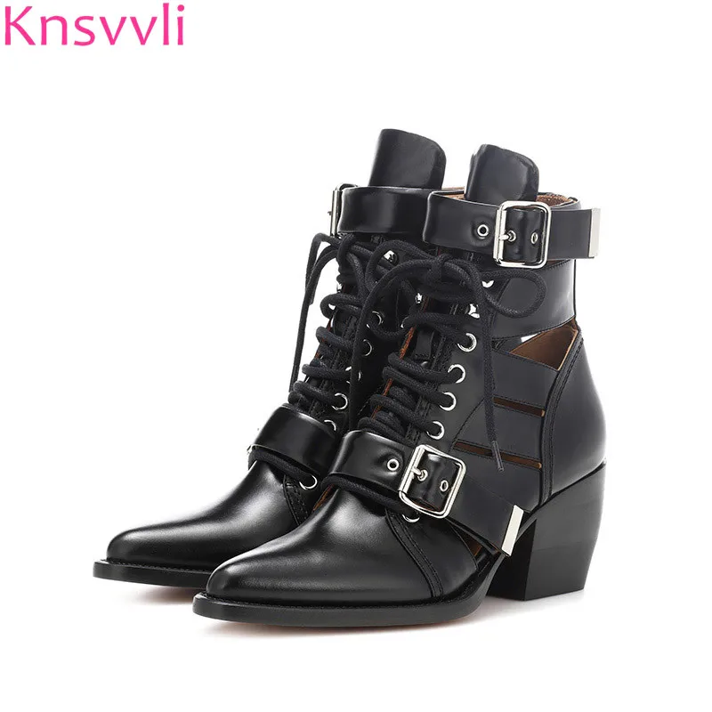 Knsvvli Pointed Toe Studded Ankle Boots Women Chunky High heels Shoes Genuine Leather Summer Gladiator boots Motorcycle Boots
Knsvvli Pointed Toe Studded Ankle Boots Women Chunky High heels Shoes Genuine Leather Summer Gladiator boots Motorcycle Boots