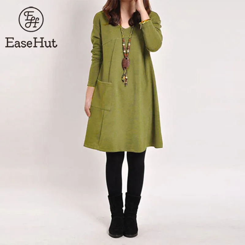EaseHut Vintage Women Winter Dress V-neck Long Sleeve Loose Casual Fall 5XL Plus Size Dress Retro Ladies Autumn Tube Midi Dress
EaseHut Vintage Women Winter Dress V-neck Long Sleeve Loose Casual Fall 5XL Plus Size Dress Retro Ladies Autumn Tube Midi Dress