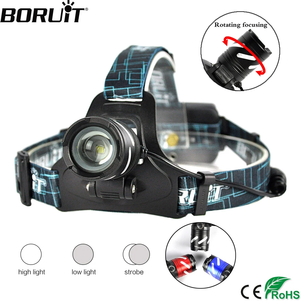 BORUiT B9 XML T6 LED Headlight 3-Mode Zoomable Headlamp USB Rechargeable Head Torch Hunting Camping Flashlight by 18650 Battery
BORUiT B9 XML T6 LED Headlight 3-Mode Zoomable Headlamp USB Rechargeable Head Torch Hunting Camping Flashlight by 18650 Battery