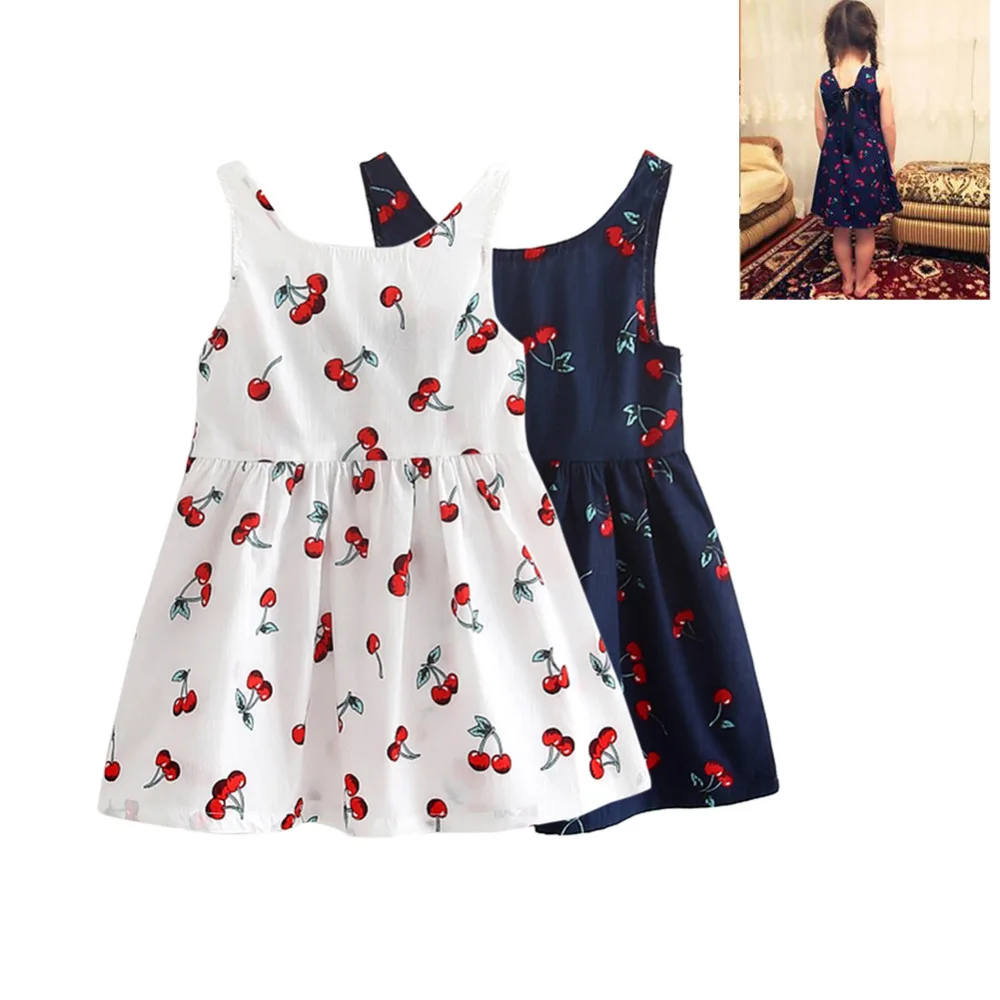 2019 Girls Summer Dresses Kids Cotton O-neck Short Sleeeve Cherry Print Bow Decor Backless A-line Princess Cute
2019 Girls Summer Dresses Kids Cotton O-neck Short Sleeeve Cherry Print Bow Decor Backless A-line Princess Cute