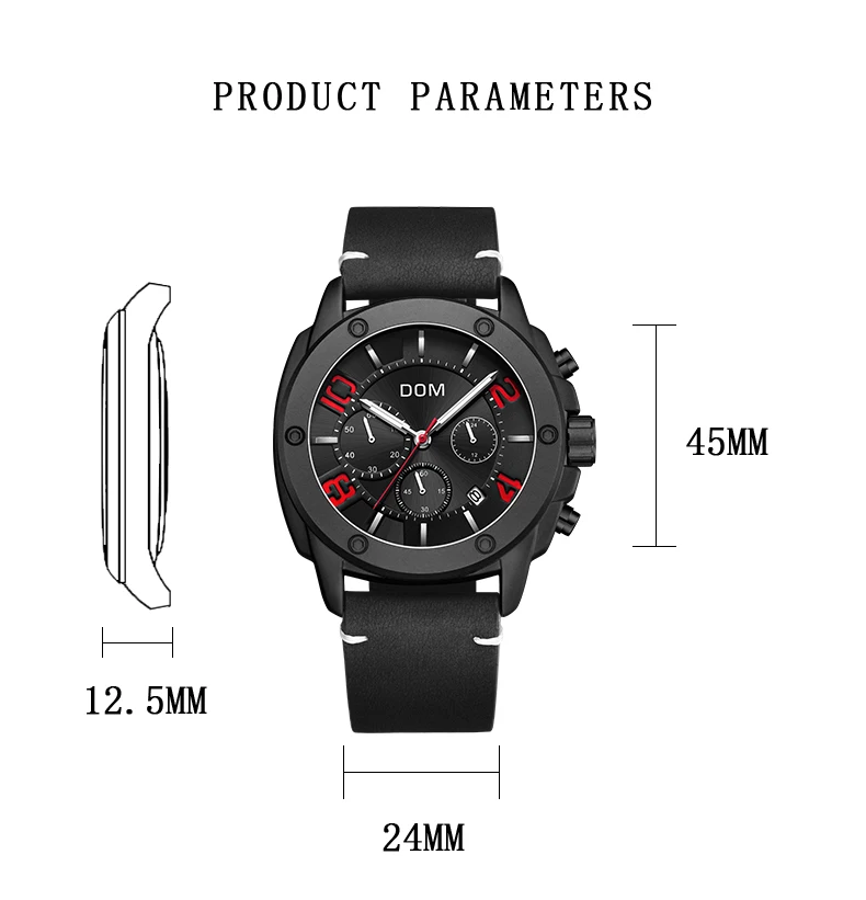 DOM 2019 New Sports Men Watches Top Brand Luxury Chronograph Quartz Watch Men Waterproof Watch Clock Relogio Masculino M-1229L HTB1litFXROD3KVjSZFFq6An9pXah