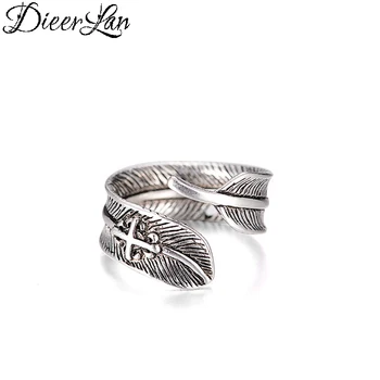 DIEERLAN Retro Vintage S925 Sterling Silver Large Feather Rings for Women Gift Luxury Jewelry Adjustable Size Antique Rings
DIEERLAN Retro Vintage S925 Sterling Silver Large Feather Rings for Women Gift Luxury Jewelry Adjustable Size Antique Rings