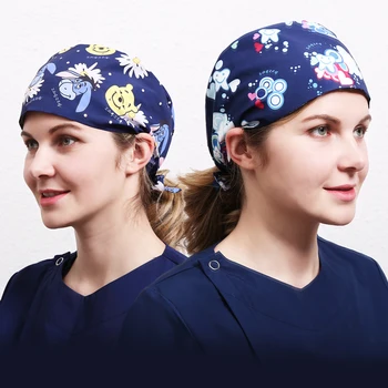 Women and Men's Print Medical Caps Nursing Scrub Hat Surgical Cap Hospital Work Hats Tieback Adjustable Ground Headwear
Women and Men's Print Medical Caps Nursing Scrub Hat Surgical Cap Hospital Work Hats Tieback Adjustable Ground Headwear